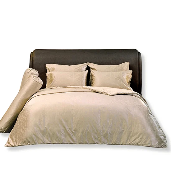 JESSICA BEDDING FITTED SHEET SET 5 FT 5 PCS (Queen Size) PLATINUM JACQUARD SILKSHINE 800 THREAD COUNTS QZ002 Оригинал