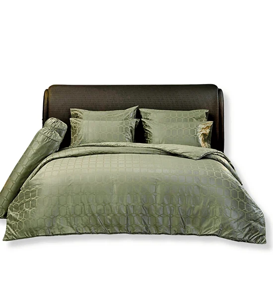 JESSICA BEDDING FITTED SHEET SET 3.5 FT 3 PCS (Twin Size) PLATINUM JACQUARD SILKSHINE 800 THREAD COUNTS QZ003 Оригинал