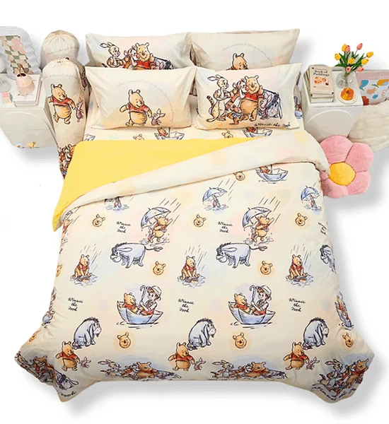TULIP TULIP DELIGHT digital print Fitted Sheet Set With Comforter 3.5 ft 4 pcs (Twin Size) DLD025 Оригинал