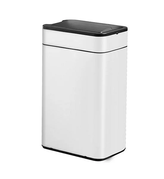 SUPER LOCK Super Lock Sensor Trash Can 50L Stainless Steel 430 Intelligent Automatically Opens and Closes Holds odors well. Model 9607, white, used in the kitchen, office. Оригинал