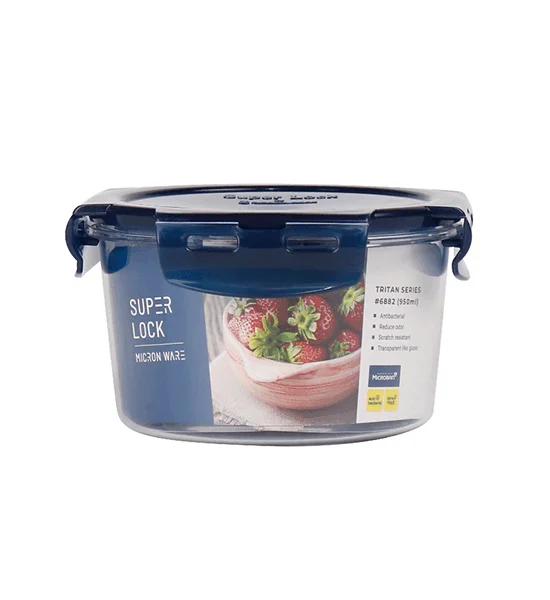 SUPER LOCK Super Lock Tritan food preservation box, clear like glass, prevents bacteria, BPA Free, can be used in the microwave, model 6882 Оригинал