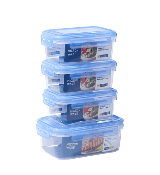 SUPER LOCK Super Lock food preservation box, Smart Lock model, double lock, can be used in microwaves, model 6505-S04, 4 boxes Оригинал