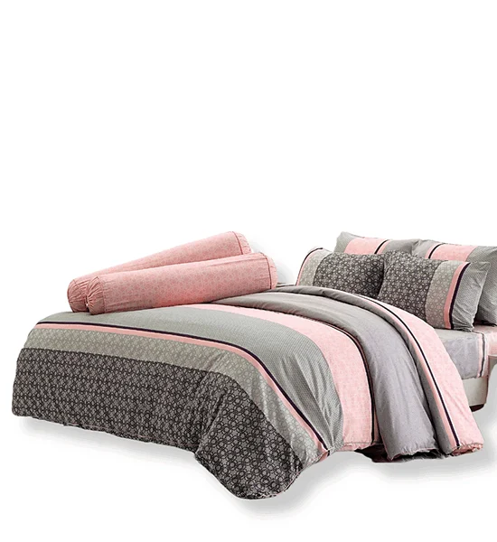 TULIP TULIP DELIGHT Fitted Sheet Set With Comforter 5 ft 6 pcs (Queen Size) DL070 Оригинал
