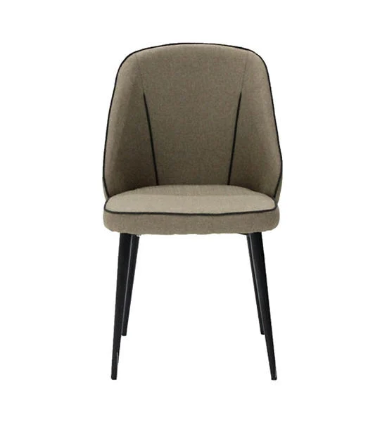 LIVING SOLUTIONS BY SB LAMOON CHAIR BLACK STEEL LIGHT BROWN FABRIC Оригинал