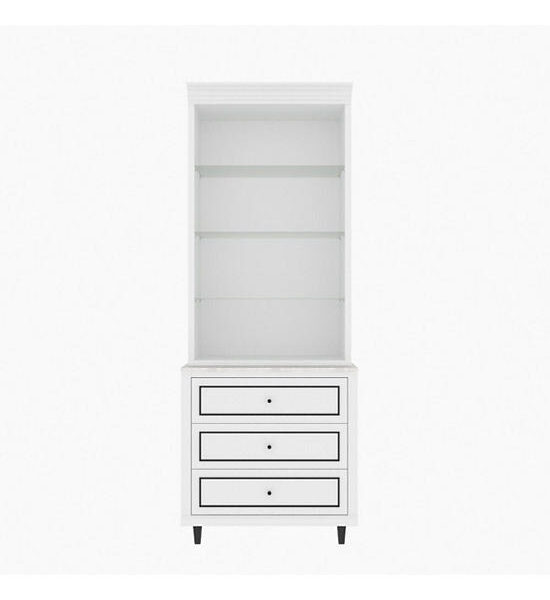 LIVING SOLUTIONS BY SB ETERNO high cabinet with drawers CT90-DW white Оригинал