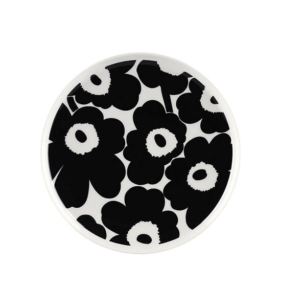MARIMEKKO BLACK UNIKKO PLATE 25 CM Оригинал
