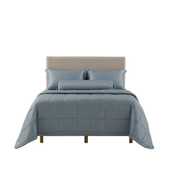 DUNLOPILLO Bedding Set & Comforter Verona Collection : BLUE JEANS 3.5 FT.(4 pcs.) Оригинал