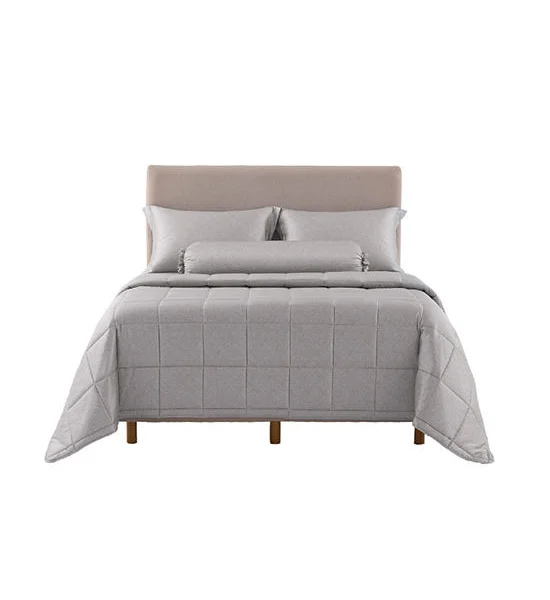 DUNLOPILLO Bedding Set & Comforter Verona Collection : COIN GREY 5 FT.(6 pcs.) Оригинал