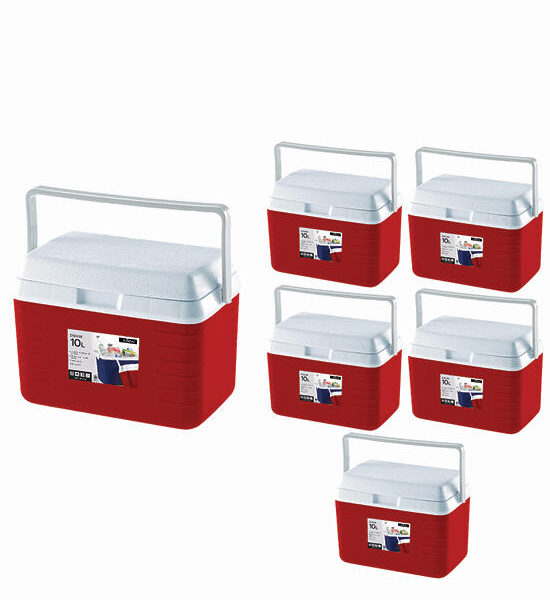 DKW Ice bucket 10 liters, Frigo model.  Red color (6 piece set) Оригинал