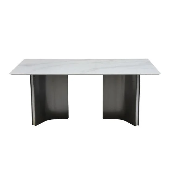 LIVING SOLUTIONS BY SB Dining table, HICKO model, White micro stone Оригинал