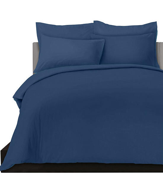 STUDIO ONE King Fitted Sheet Set Basic Welden Solid Collection Army Blue Color Оригинал