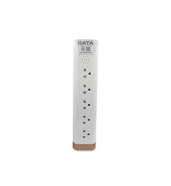 DATA DATA ปลั๊กไฟ มอก. 5 ช่อง 1 สวิตช์ รุ่น LV55 สายไฟยาว 5 เมตร Оригинал