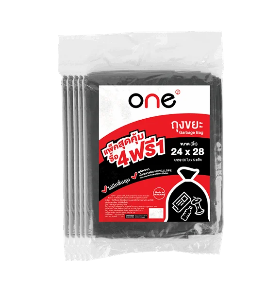 @ONE ONE ถุงขยะดำ 24x28 นิ้ว แพ็ค 20 ใบ (แพ็ค 4 ฟรี 1) Оригинал