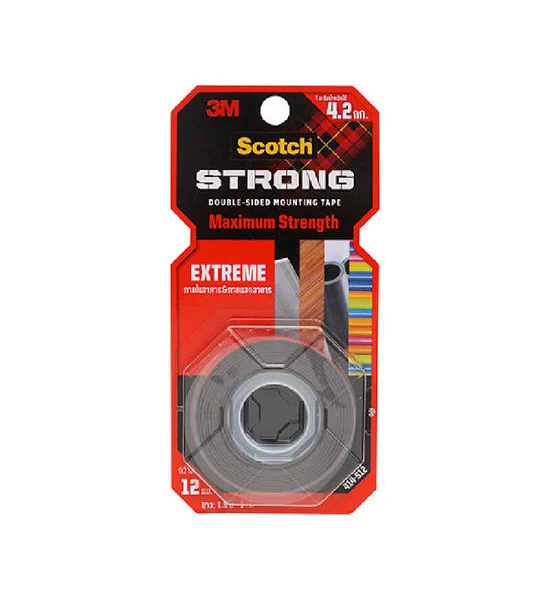 SCOTCH SCOTCH เทปกาวสองหน้าแรงยึดติดสูง เนื้อเทปอะครีลิคสีดำ ขนาด 12มม x 1.5ม Оригинал