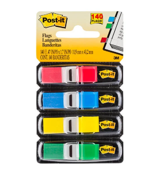 POST-IT Post-it 683-4 Flags 0.47"X1.71" 4 Colors Оригинал