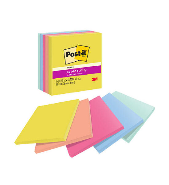 POST-IT POST-IT กระดาษโน้ต สติกกี้โน้ต รุ่น 654-5SSJOY คละสี ขนาด 3x3" (แพ็ค 5 เล่ม) Оригинал