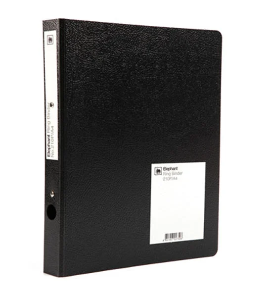 ELEPHANT 2 Rings Binder A4 3 cm. Spine Black Оригинал