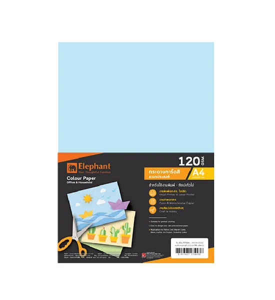 ELEPHANT Elephant Color Card A4 120grams 100Sheet/Pack Blue Оригинал