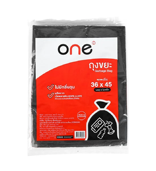 @ONE ONE ถุงขยะดำ 36x45 นิ้ว (แพ็ค 5 ใบ) สีดำ Оригинал