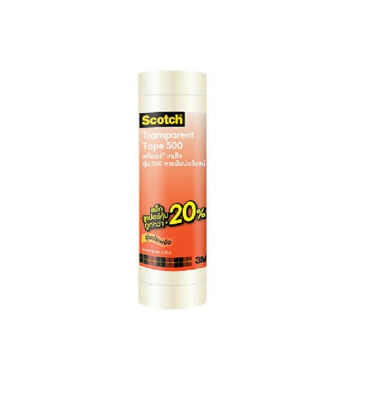 SCOTCH SCOTCH เทปใส รุ่น 500 แกน 1 นิ้ว ขนาด 3/4" x 36 หลา แพ็ค 10 ม้วน Оригинал