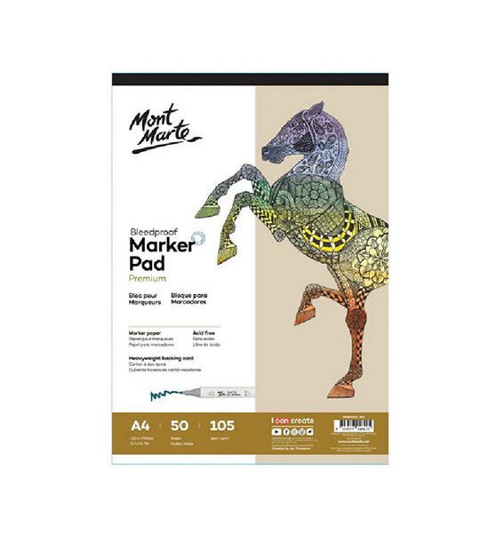Mont Marte MONT MARTE สมุดวาดเขียน ขนาด A5 105 แกรม 50 แผ่น Оригинал