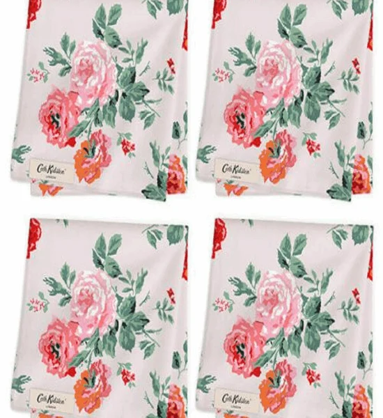 Cath Kidston PINK Set 4 NAPKINS ARCHIVE ROSE Оригинал