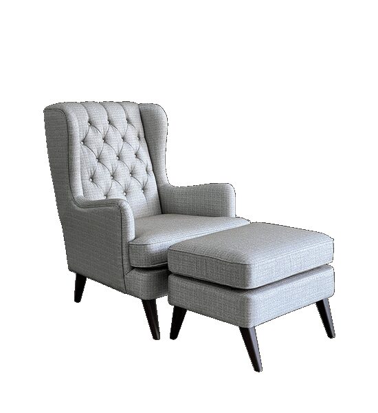 HIBERNATE ARMCHAIR & STOOL NINA COLOR GREY Оригинал