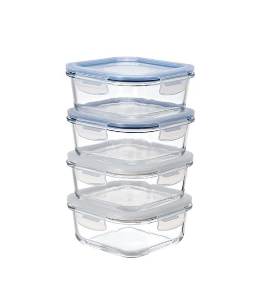 SUPER LOCK SUPER LOCK Glass Food Container Box Square 9511X04  710 ml 2+2 Оригинал
