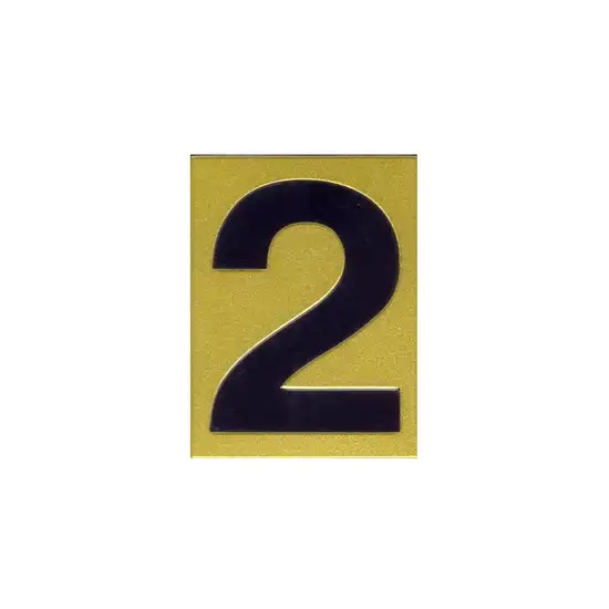 PANKO Gold Number Signage No. 2 S 914 Size 4.5 x 6.2 cm Оригинал