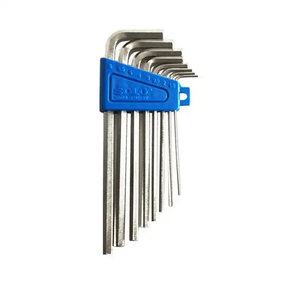 SOLO Silver LONG HEX KEY WRENCH SET SOLO CR-V 905 STEEL Оригинал