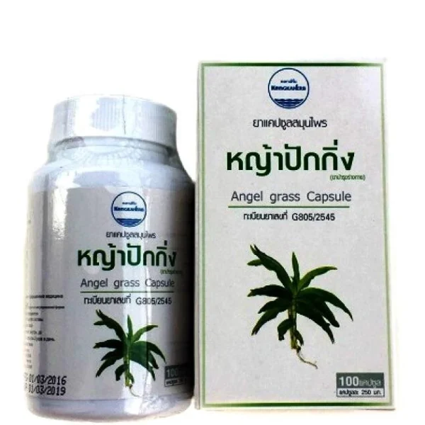 Капсулы для чистки лимфы и онкопротекторного действия Kongkaherb Angel Grass Capsule, 100 капсул, Таиланд