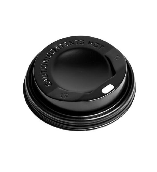 @ONE ONE Plastic Flat Lid Black Color 8oz. Pack 50 Pcs. Оригинал