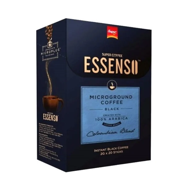 Кофе Арабика Super Coffee Essenso Microground Black Coffee 100% Arabica, 20 шт.  2 гр. Таиланд
