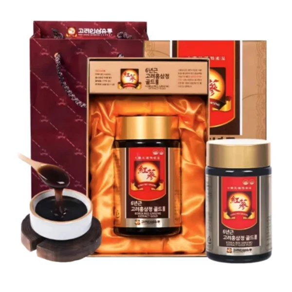 Корень красного 6 летнего корейского женьшеня Korea 6 years red ginseng extract gold, 240 gr.