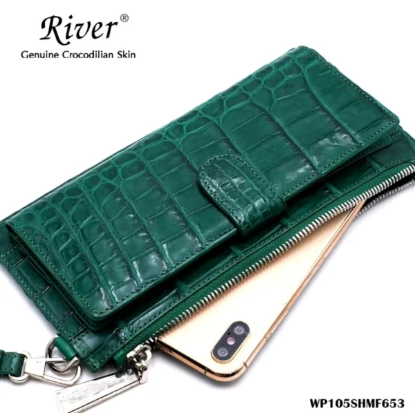 Кошелёк женский из натуральной кожи крокодила River Genuine Crocodilian Skin WP105SH, Таиланд