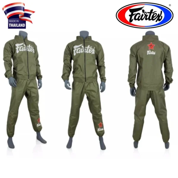 Костюм спортивный виниловый сауна Fairtex Vinyl Sweat Suit VS-2 для сгонки веса. Таиланд S VS-2 GREEN