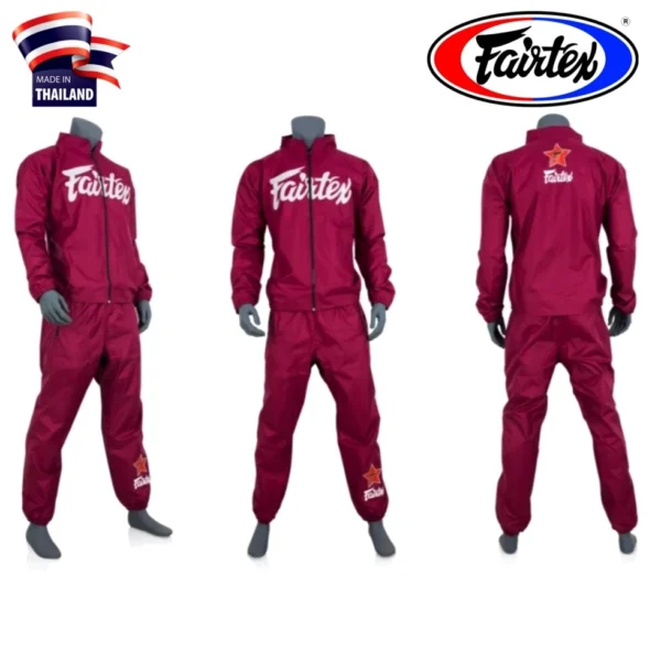 Костюм спортивный виниловый сауна Fairtex Vinyl Sweat Suit VS-2 для сгонки веса. Таиланд S VS-2 RED