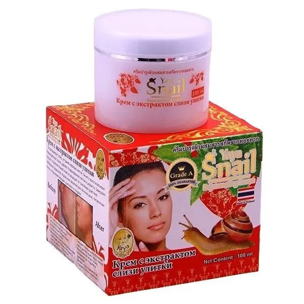 Крем для лица омолаживающий с муцином улитки Yaya Snail Rejuvenating Cream, 100 мл. Таиланд