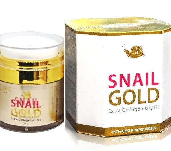 Крем для лица с муцином улитки и коллагеном Royal Thai Herb Snail Gold Extra Collagen  Q10, 50 мл. Таиланд