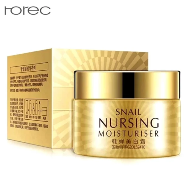 Крем для лица с муцином Улитки Rorec Snail Nursing Moisturiser Cream, 50 мл. Таиланд