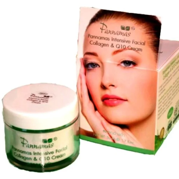 Крем для лица со стволовыми клетками улиток Pannamas Intensive Facial Collagen  Q10 Cream, 50 мл., Таиланд