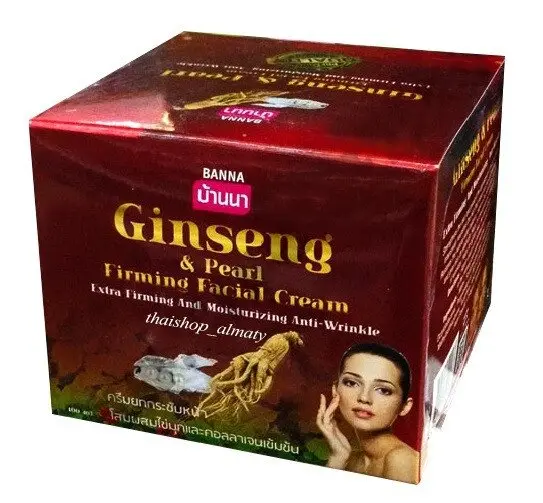 Крем омолаживающий с экстрактом Женьшеня и Жемчуга Banna Ginseng  Pearl Firming Cream, 100 мл., Таиланд