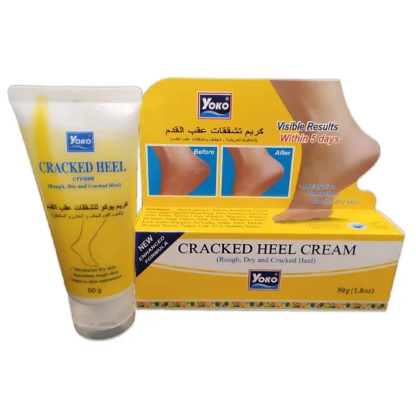 Крем от трещин на пятках Yoko Cracked Heel Cream 50 г – для сухой, огрубевшей кожи, видимый эффект за 5 дней, Таиланд