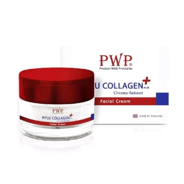 Крем с коллагеном и гиалуроновой кислотой PWP Hylu Collagen Plus Chrono Reboot 30 гр. Таиланд