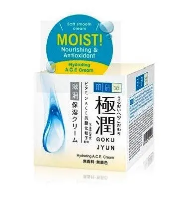 Крем увлажняющий для лица с гиалуроновой кислотой Hada Labo Goku Jyun Hydrating A. C.E. Cream 50 мл. Таиланд