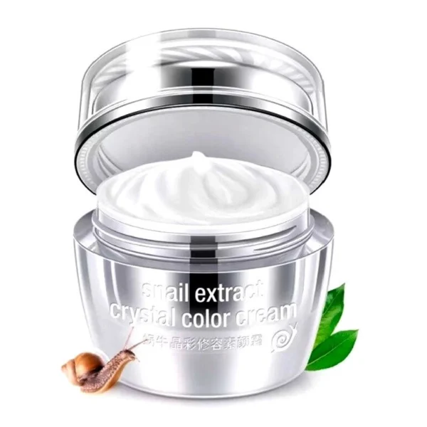 Кристальная крем-основа под макияж с Муцином Улитки Rorec Snail Extract Crystal Color Cream, 50 мл. Таиланд