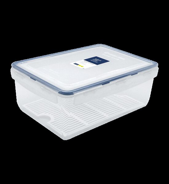 SUPER LOCK White-Clear  Square Food Container With Lock Lid SUPER LOCK รุ่น JCP-5058 Size 7,200 ml Оригинал