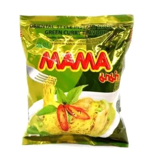 Лапша быстрого приготовления со вкусом Карри и Курицы MАМА Chiсken Green, (в наборе) 55 gr x 6 шт. Таиланд