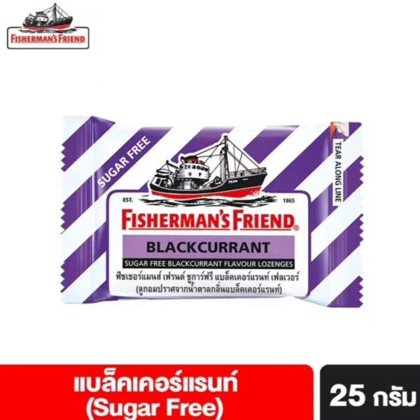 Леденцы от кашля и боли в горле Fisherman's Friend Sugar Free Flavour Lozenges, 25 гр. BLACKCURRANT