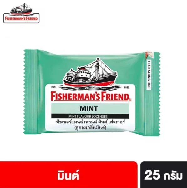 Леденцы от кашля и боли в горле Fisherman's Friend Sugar Free Flavour Lozenges, 25 гр. MINT ORIGINAL